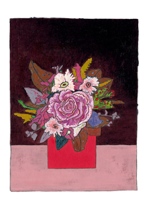 Kale in a Red Vase