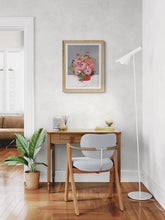 Load image into Gallery viewer, Pink Flowers in a Red Vase - Limited Edition Print
