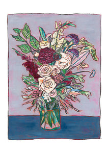 Cottage Garden in a Vase - Limited Edition Print