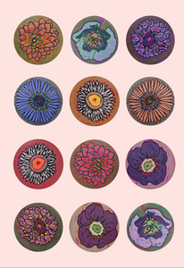 Floral Button Poster