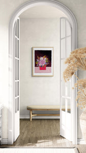 Kale in a Red Vase - Limited Edition Print