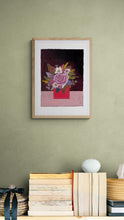 Load image into Gallery viewer, Kale in a Red Vase - Framed Original Painting
