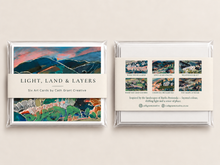 Load image into Gallery viewer, Land, Light &amp; Layers - Six Art Cards &amp; Envelopes Set

