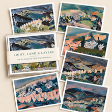 Load image into Gallery viewer, Land, Light &amp; Layers — 2027 Calendar + Six Art Card Set

